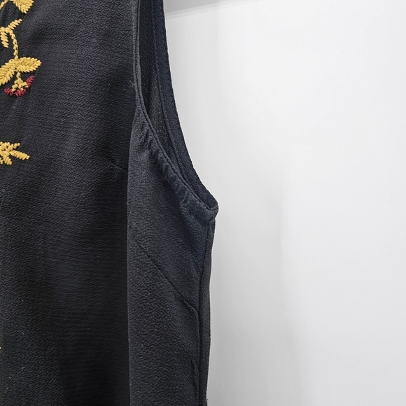 Grace & Emma Embroidered Sheer Tunic Ruffle Boho Tank Womens Size Large - Picture 3 of 7